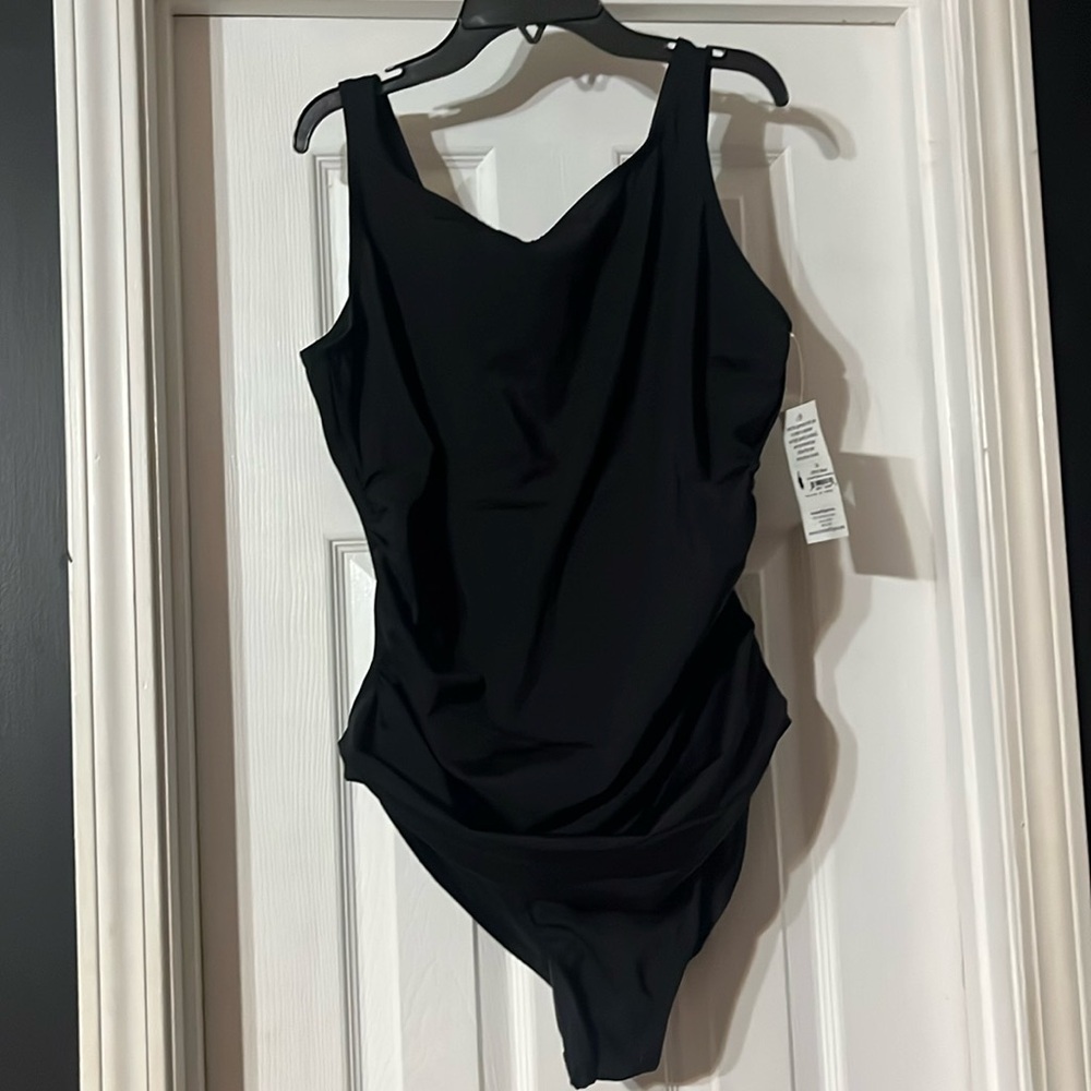 Slimming Black One-Piece Swimsuit